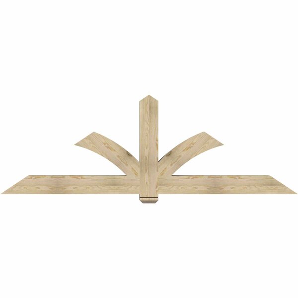 Ekena Millwork Redmond Rough Sawn Timber Gable Bracket, Douglas Fir, 96"W x 32"H x 6"D x 6"F, 8/12 Pitch GBW096X32X0606RED00RDF - main